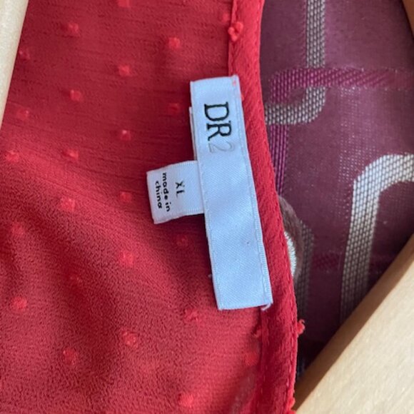DR2 2- pc Burnt Orange Blouse/Camisole Cap Sleeves Size XL - Picture 9 of 9